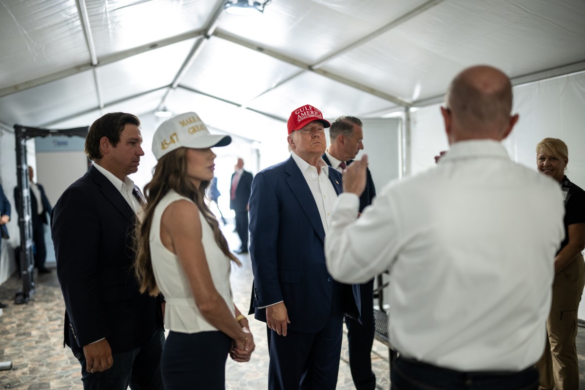 President Donald Trump participates in a walking tour of the immigration detention center nicknamed “Alligator Alcatraz”, Tuesday, July 1, 2025, in Ochopee, Florida. (Official White House Photo by Daniel Torok)