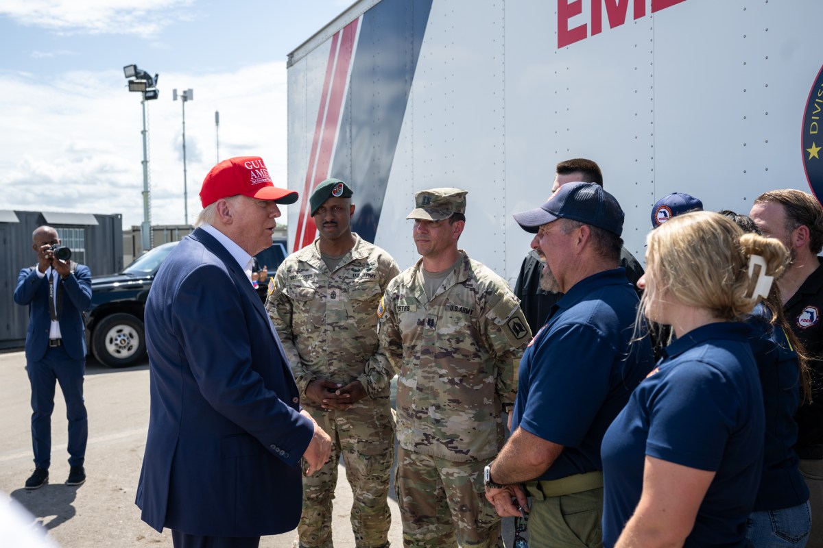 President Donald Trump participates in a walking tour of the immigration detention center nicknamed “Alligator Alcatraz”, Tuesday, July 1, 2025, in Ochopee, Florida. (Official White House Photo by Daniel Torok)