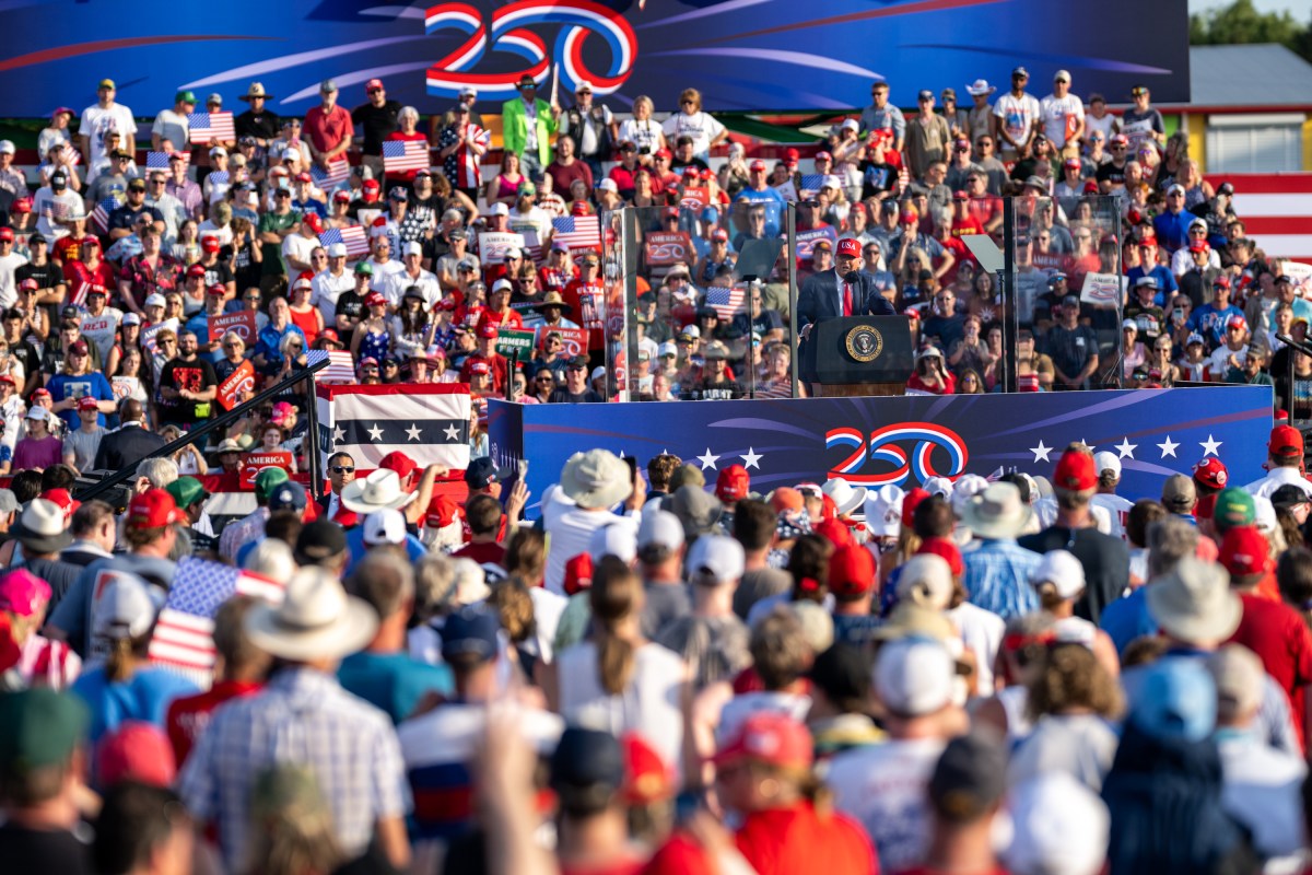 President Donald Trump delivers remarks at a Salute to America Celebration, Thursday, July 3, 2025, at the Iowa State Fairgrounds in Des Moines, Iowa. (Official White House Photo by Daniel Torok)