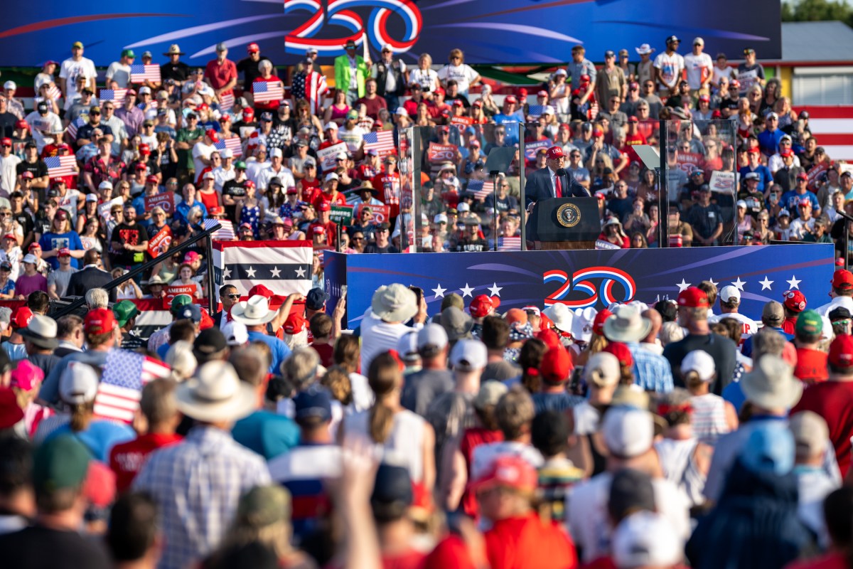 President Donald Trump delivers remarks at a Salute to America Celebration, Thursday, July 3, 2025, at the Iowa State Fairgrounds in Des Moines, Iowa. (Official White House Photo by Daniel Torok)