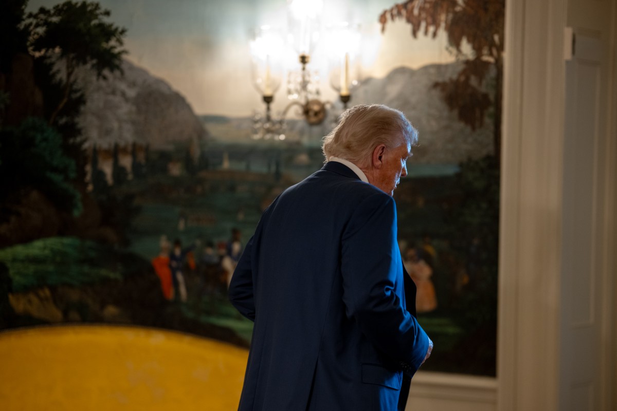 President Donald Trump and Chief of Protocol Monica Crowley speak before greeting Israeli Prime Minister Benjamin Netanyahu, Monday, July 7, 2025, at the South Portico of the White House. (Official White House Photo by Daniel Torok)