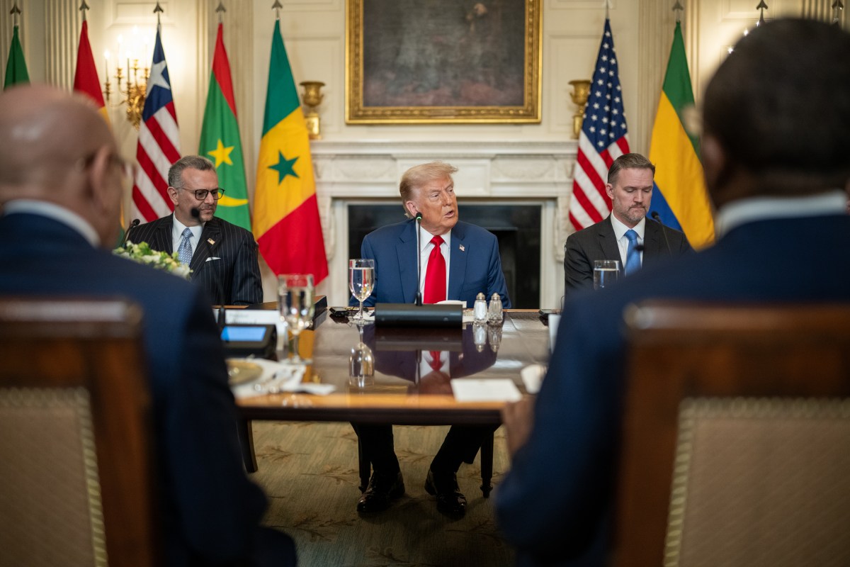 President Donald Trump hosts a multilateral luncheon with African leaders, Wednesday, July 9, 2025, in the State Dining Room. (Official White House Photo by Daniel Torok)