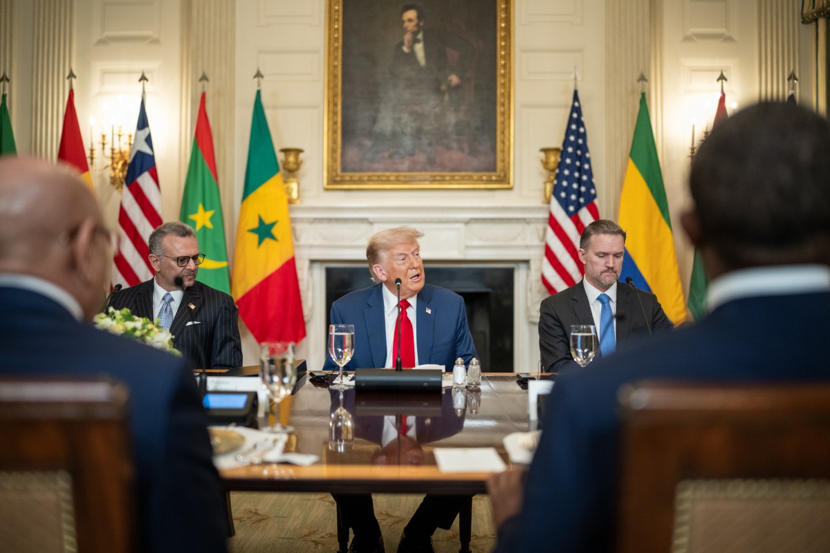 President Donald Trump hosts a multilateral luncheon with African leaders, Wednesday, July 9, 2025, in the State Dining Room. (Official White House Photo by Daniel Torok)