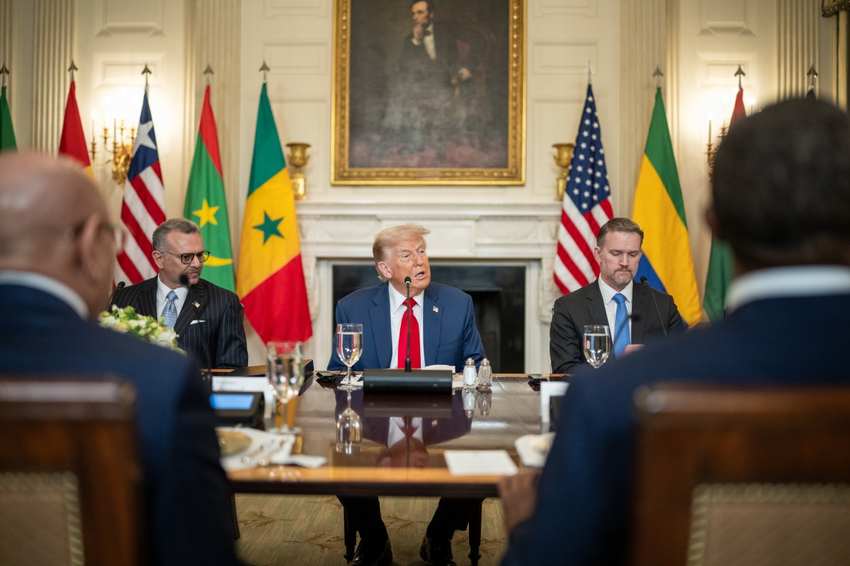President Donald Trump hosts a multilateral luncheon with African leaders, Wednesday, July 9, 2025, in the State Dining Room. (Official White House Photo by Daniel Torok)