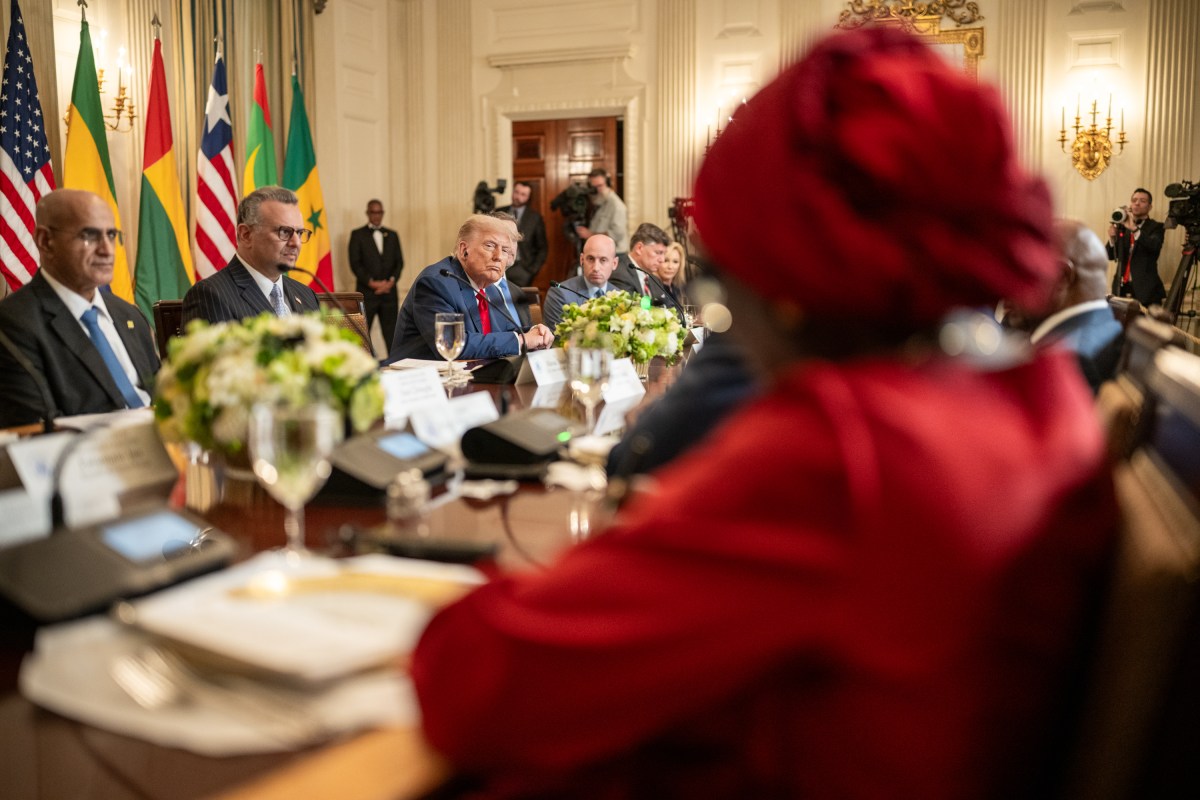 President Donald Trump hosts a multilateral luncheon with African leaders, Wednesday, July 9, 2025, in the State Dining Room. (Official White House Photo by Daniel Torok)
