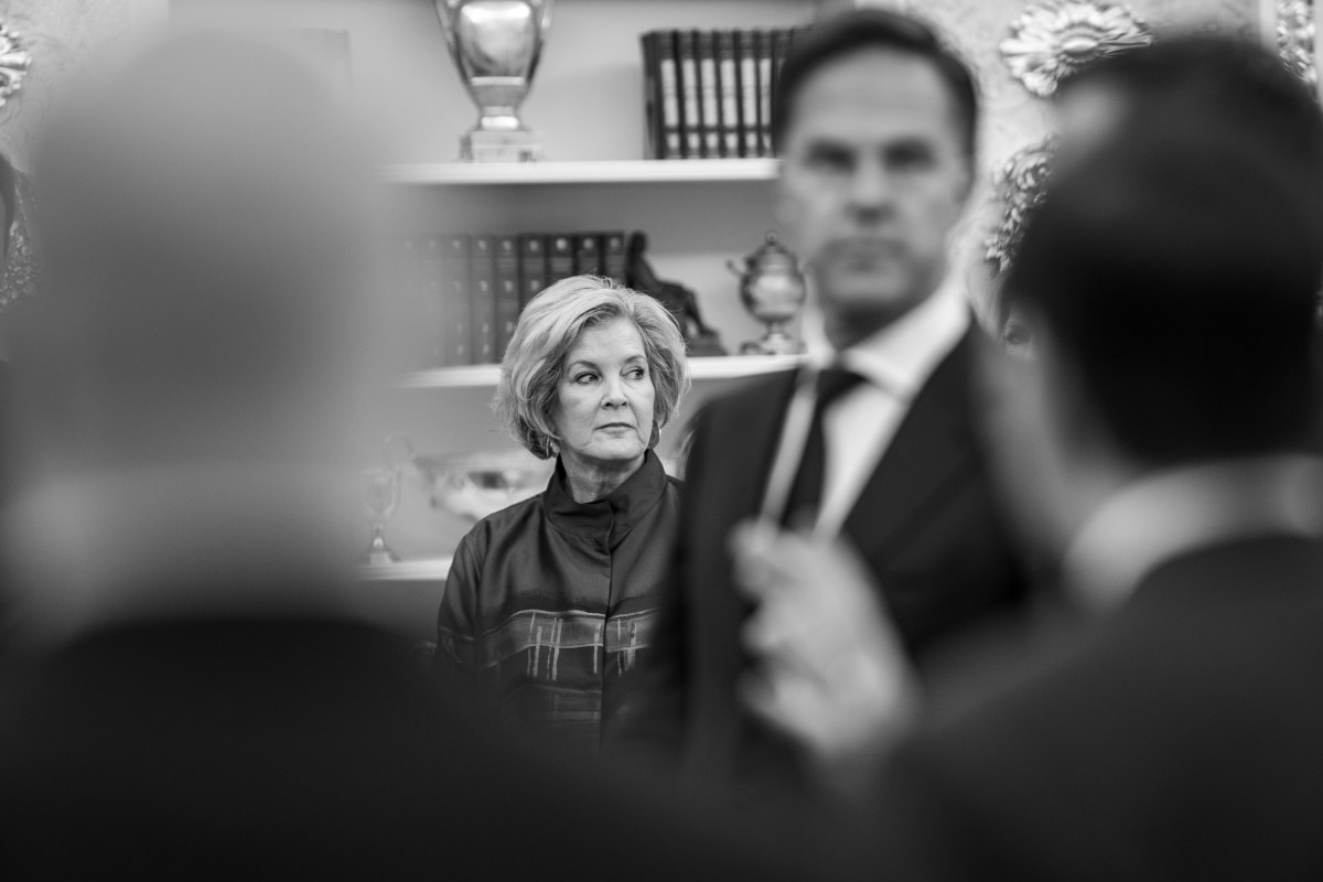 Chief of Staff Susie Wiles looks on as President Donald Trump meets with NATO Secretary Mark Rutte, Monday, July 14, 2025, in the Oval Office. (Official White House Photo by Daniel Torok)