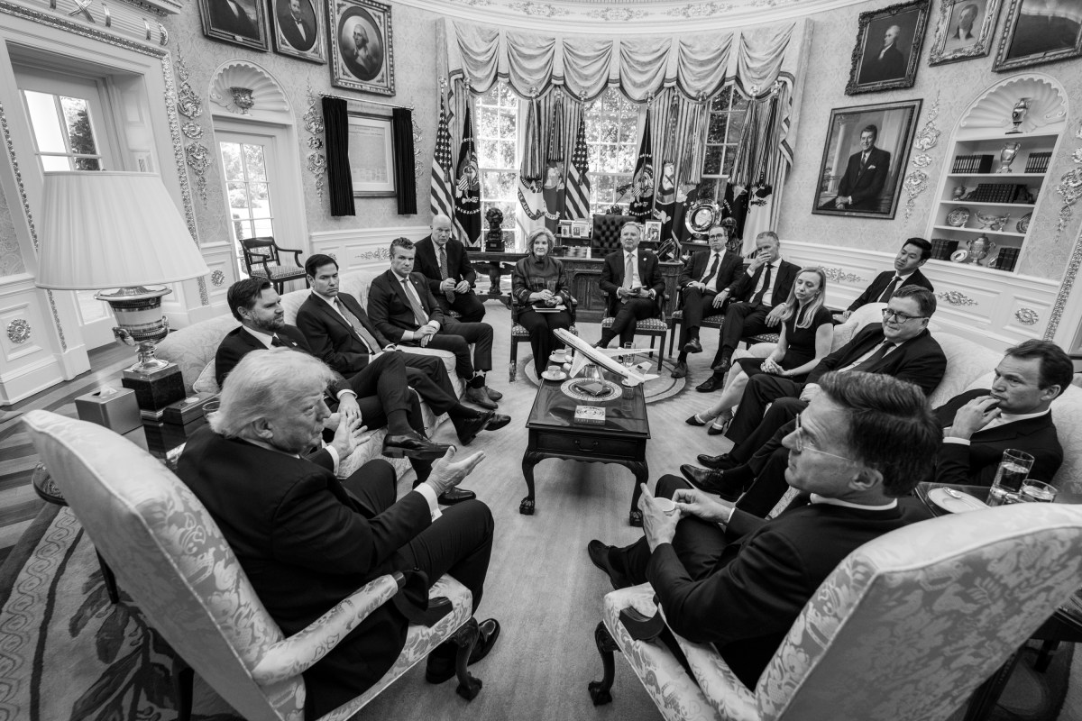 President Donald Trump meets with NATO Secretary Mark Rutte, Monday, July 14, 2025, in the Oval Office. (Official White House Photo by Daniel Torok)