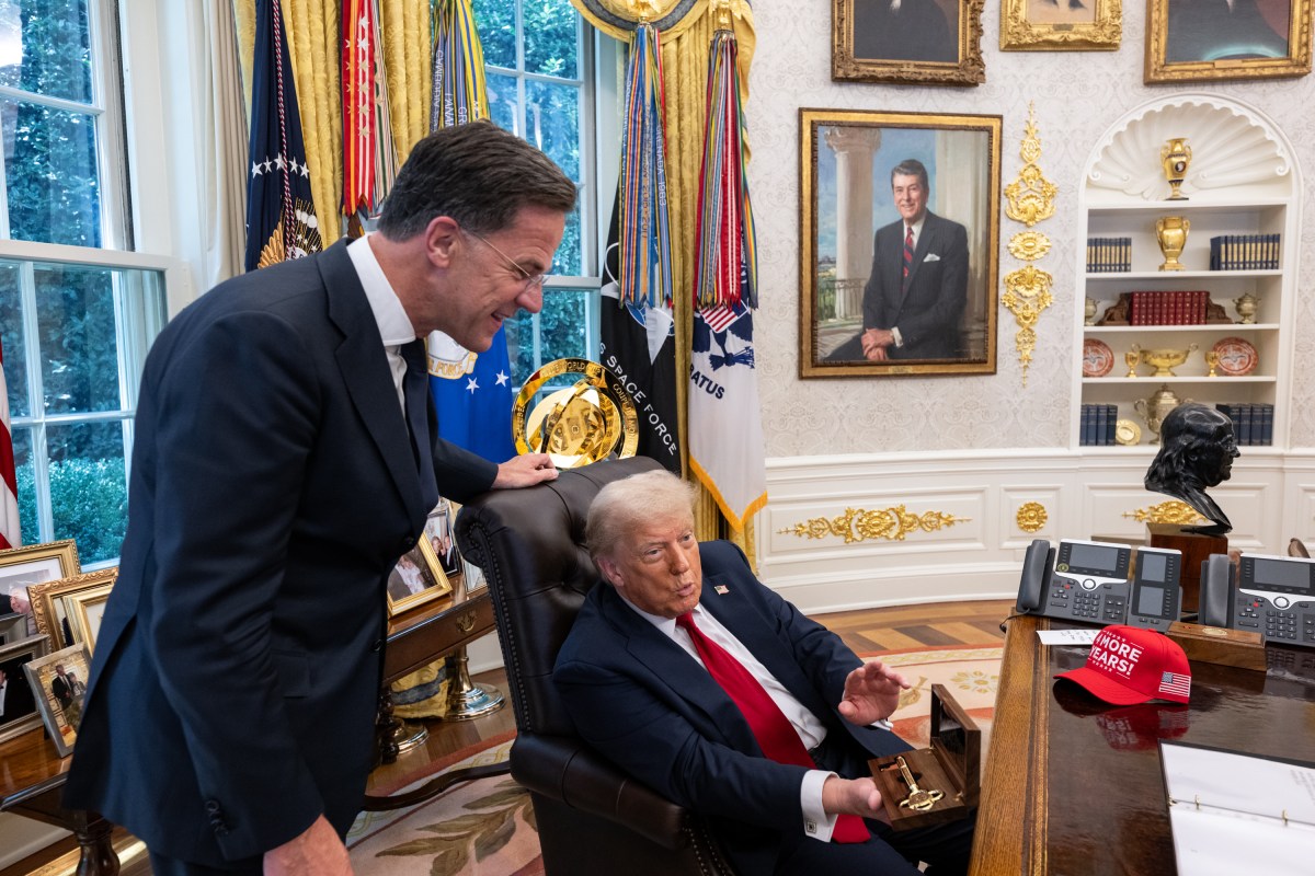 President Donald Trump meets with NATO Secretary Mark Rutte, Monday, July 14, 2025, in the Oval Office. (Official White House Photo by Daniel Torok)