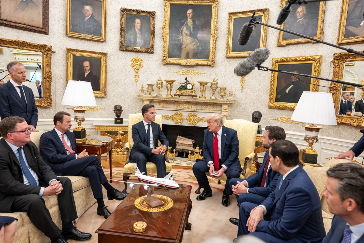 President Donald Trump meets with NATO Secretary Mark Rutte, Monday, July 14, 2025, in the Oval Office. (Official White House Photo by Joyce N. Boghosian)