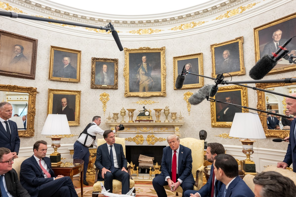 President Donald Trump meets with NATO Secretary Mark Rutte, Monday, July 14, 2025, in the Oval Office. (Official White House Photo by Joyce N. Boghosian)