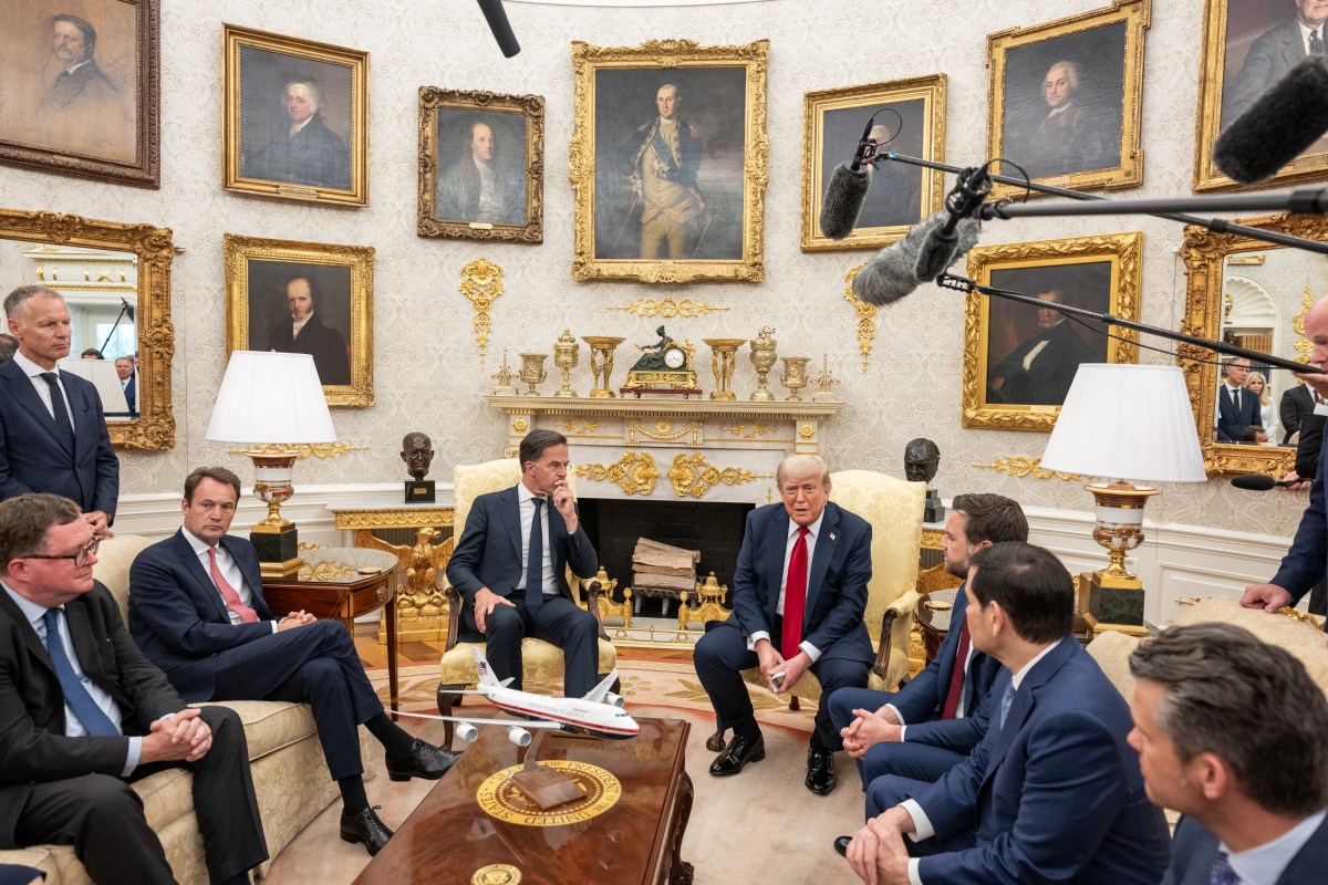 President Donald Trump meets with NATO Secretary Mark Rutte, Monday, July 14, 2025, in the Oval Office. (Official White House Photo by Joyce N. Boghosian)