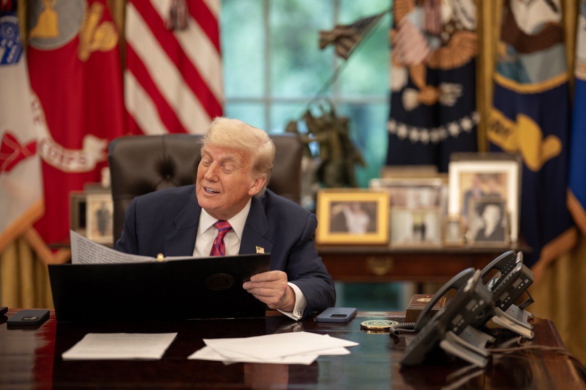 President Donald Trump walks along the West Colonnade to the residence, Friday, July 18, 2025, to participate in a signing ceremony for S.1852, The GENIUS Act. (Official White House Photo by Daniel Torok)