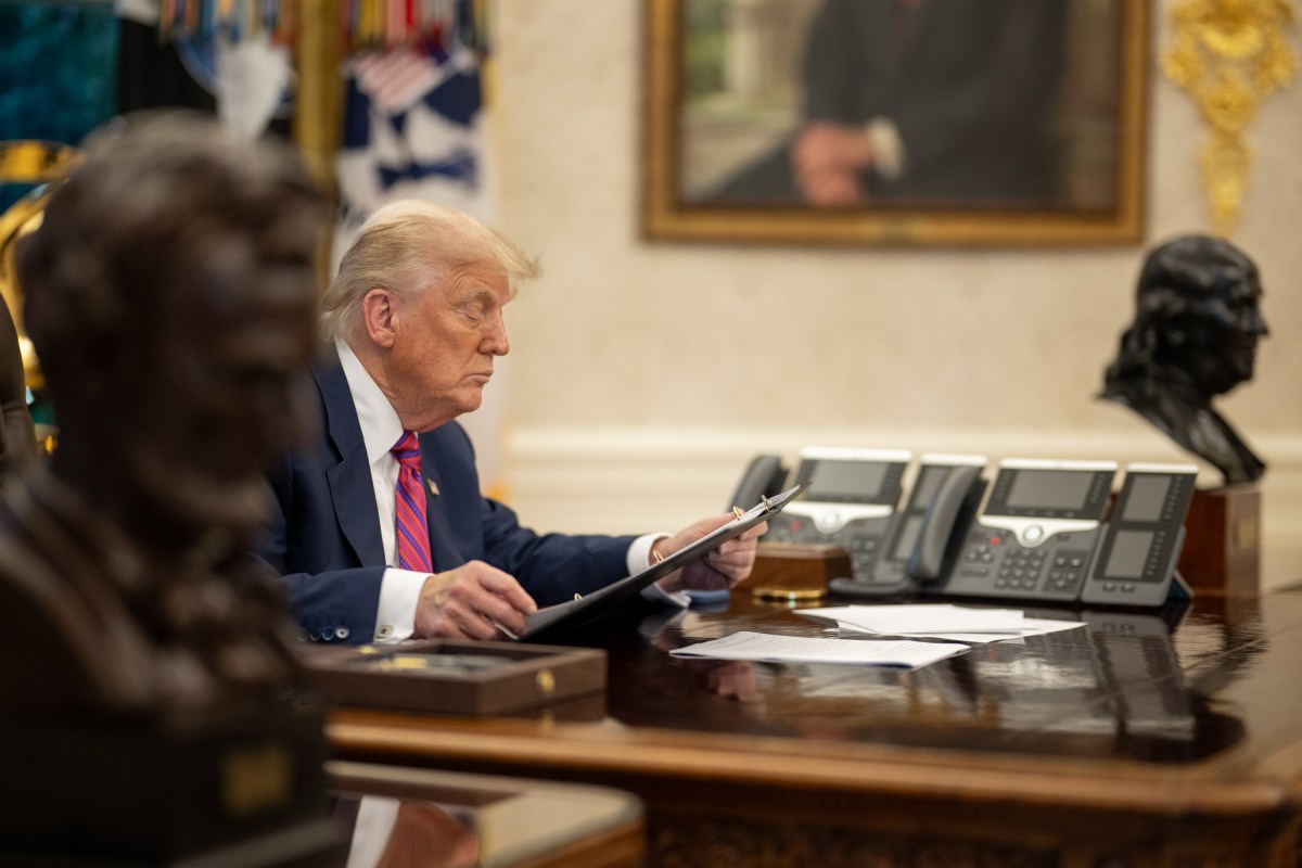 President Donald Trump walks along the West Colonnade to the residence, Friday, July 18, 2025, to participate in a signing ceremony for S.1852, The GENIUS Act. (Official White House Photo by Daniel Torok)