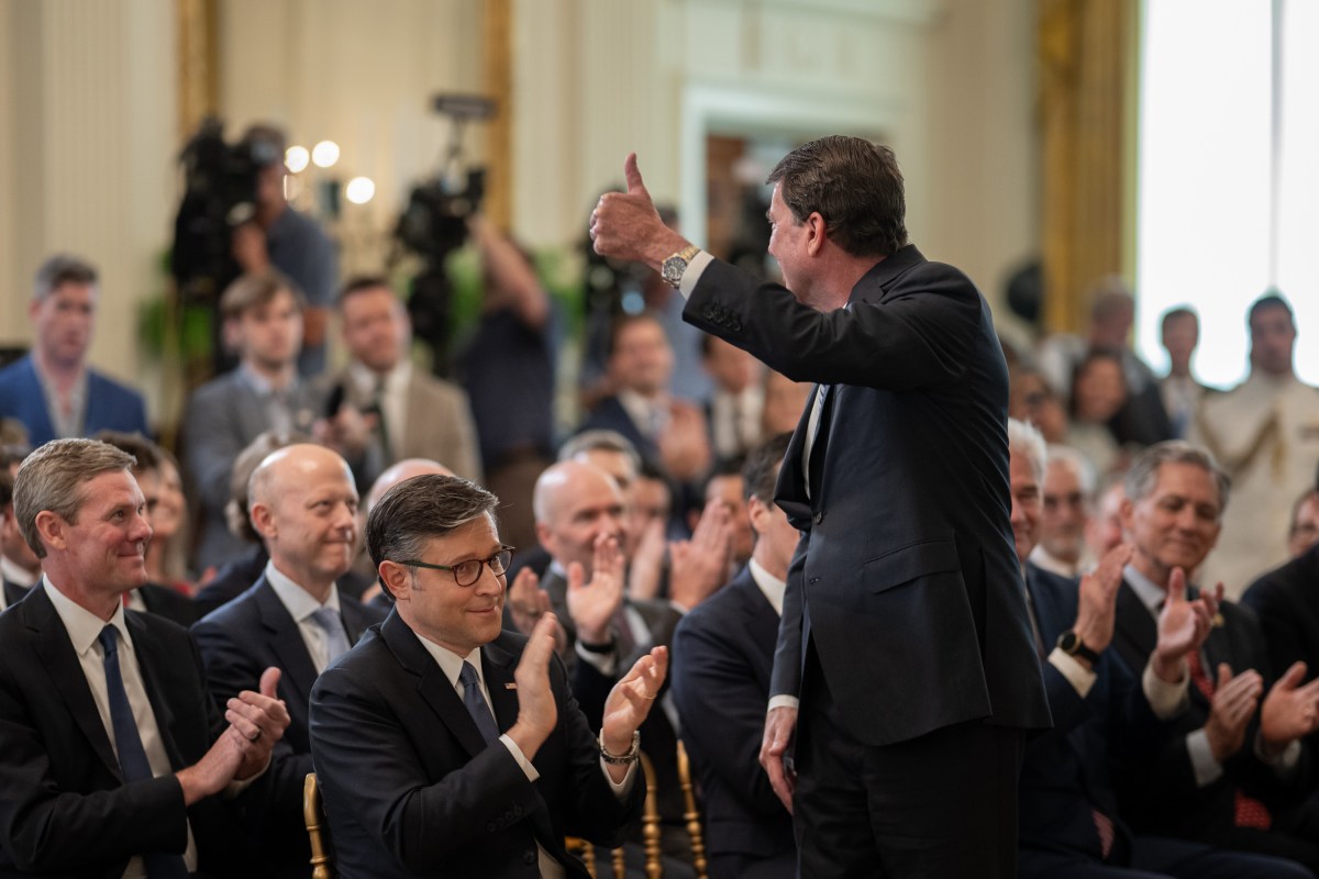 President Donald Trump delivers remarks at a signing ceremony for S.1852, The GENIUS Act, Friday, July 18, 2025, in the East Room of the White House. (Official White House Photo by Daniel Torok)
