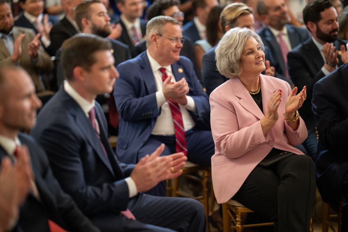 President Donald Trump delivers remarks at a signing ceremony for S.1852, The GENIUS Act, Friday, July 18, 2025, in the East Room of the White House. (Official White House Photo by Daniel Torok)