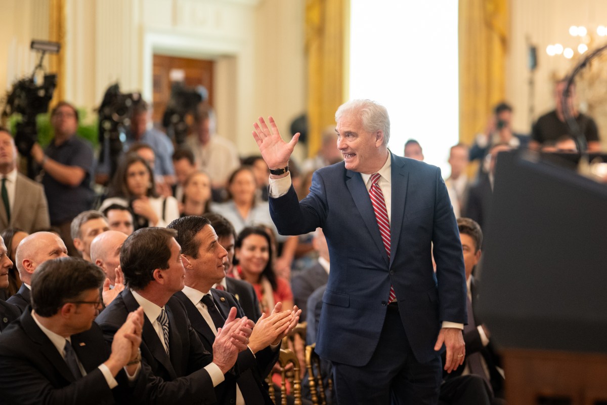 President Donald Trump delivers remarks at a signing ceremony for S.1852, The GENIUS Act, Friday, July 18, 2025, in the East Room of the White House. (Official White House Photo by Daniel Torok)