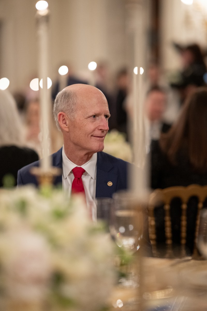 President Donald Trump delivers remarks at a dinner for GOP Senators, Friday, July 18, 2025, in the State Dining Room of the White House. (Official White House Photo by Molly Riley)