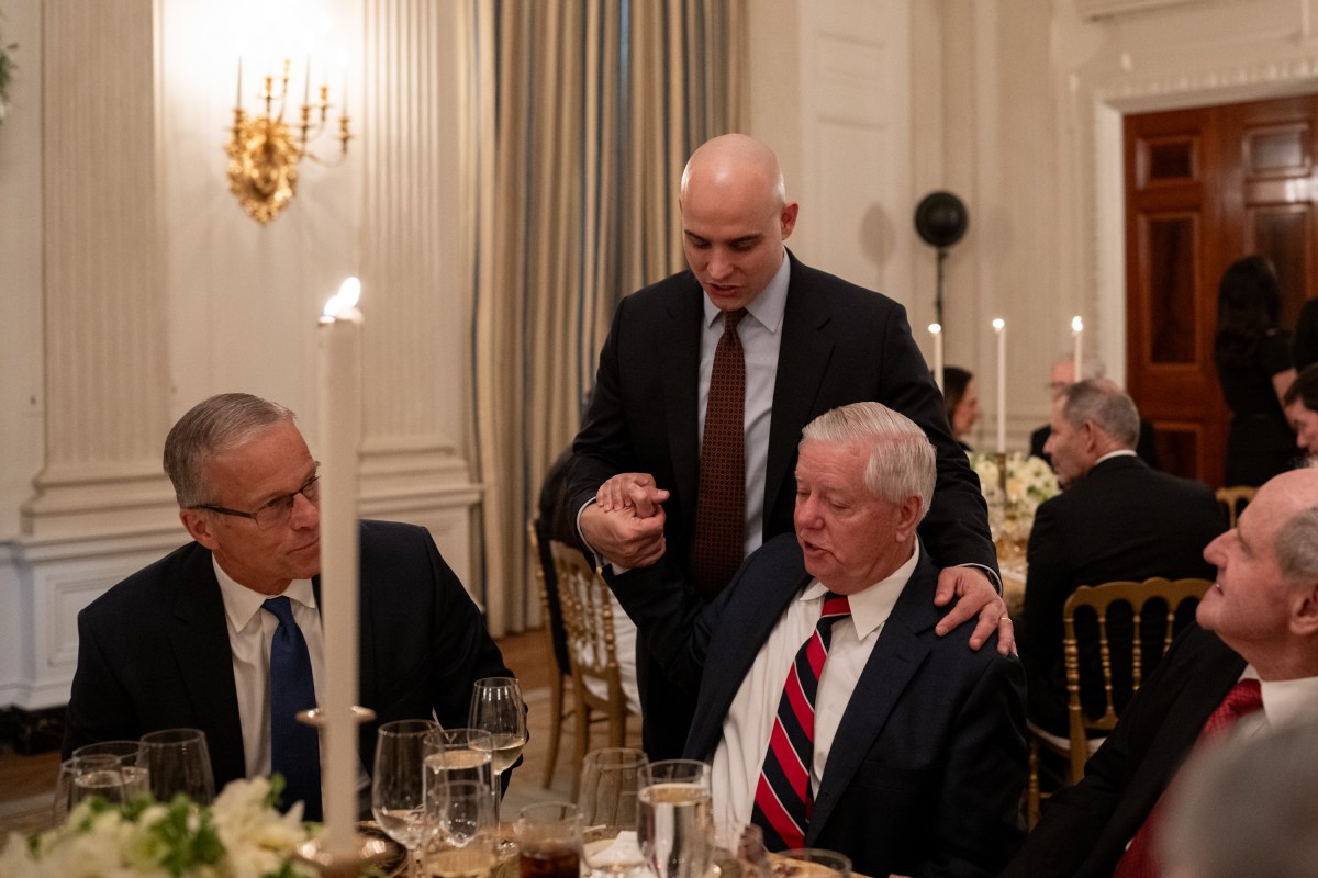 President Donald Trump delivers remarks at a dinner for GOP Senators, Friday, July 18, 2025, in the State Dining Room of the White House. (Official White House Photo by Molly Riley)
