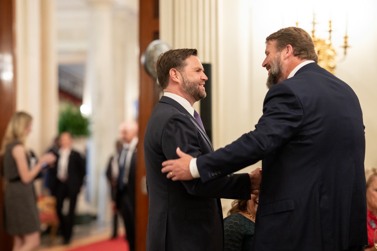 President Donald Trump delivers remarks at a dinner for GOP Senators, Friday, July 18, 2025, in the State Dining Room of the White House. (Official White House Photo by Molly Riley)