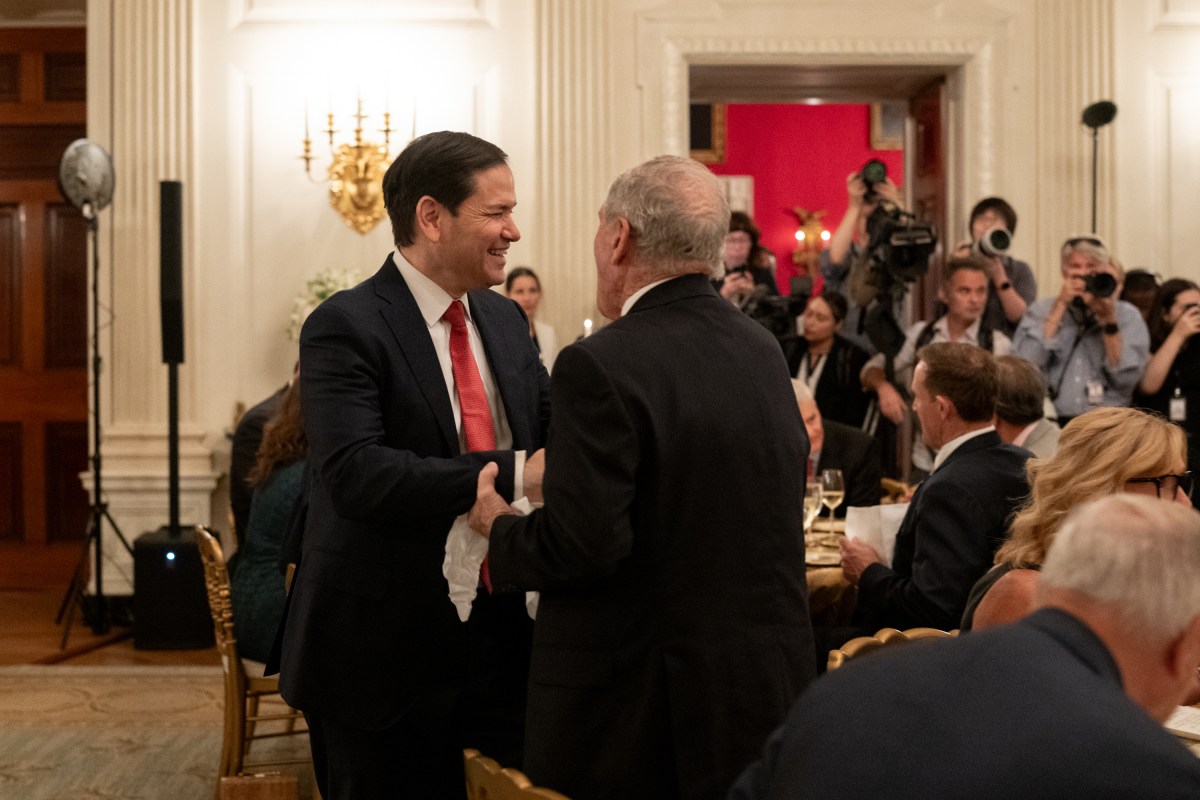 President Donald Trump delivers remarks at a dinner for GOP Senators, Friday, July 18, 2025, in the State Dining Room of the White House. (Official White House Photo by Molly Riley)