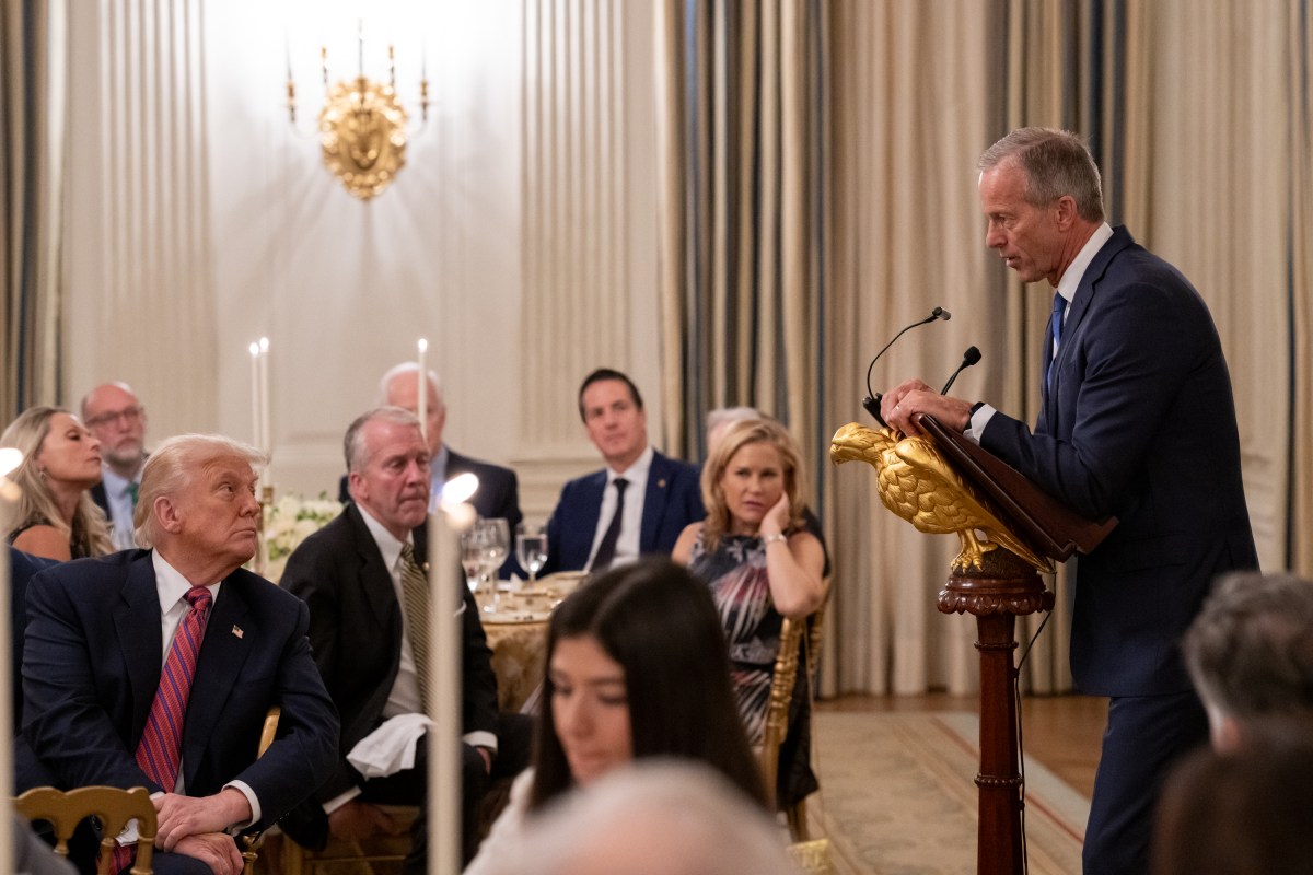 President Donald Trump hosts a dinner for GOP Senators, Friday, July 18, 2025, in the State Dining Room of the White House. (Official White House Photo by Molly Riley)