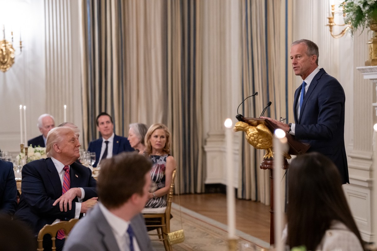 President Donald Trump hosts a dinner for GOP Senators, Friday, July 18, 2025, in the State Dining Room of the White House. (Official White House Photo by Molly Riley)