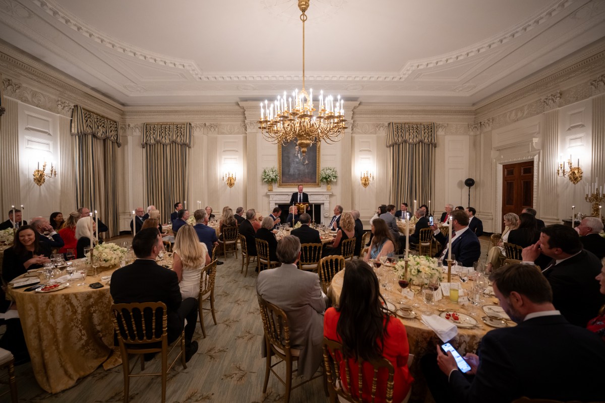 President Donald Trump hosts a dinner for GOP Senators, Friday, July 18, 2025, in the State Dining Room of the White House. (Official White House Photo by Molly Riley)