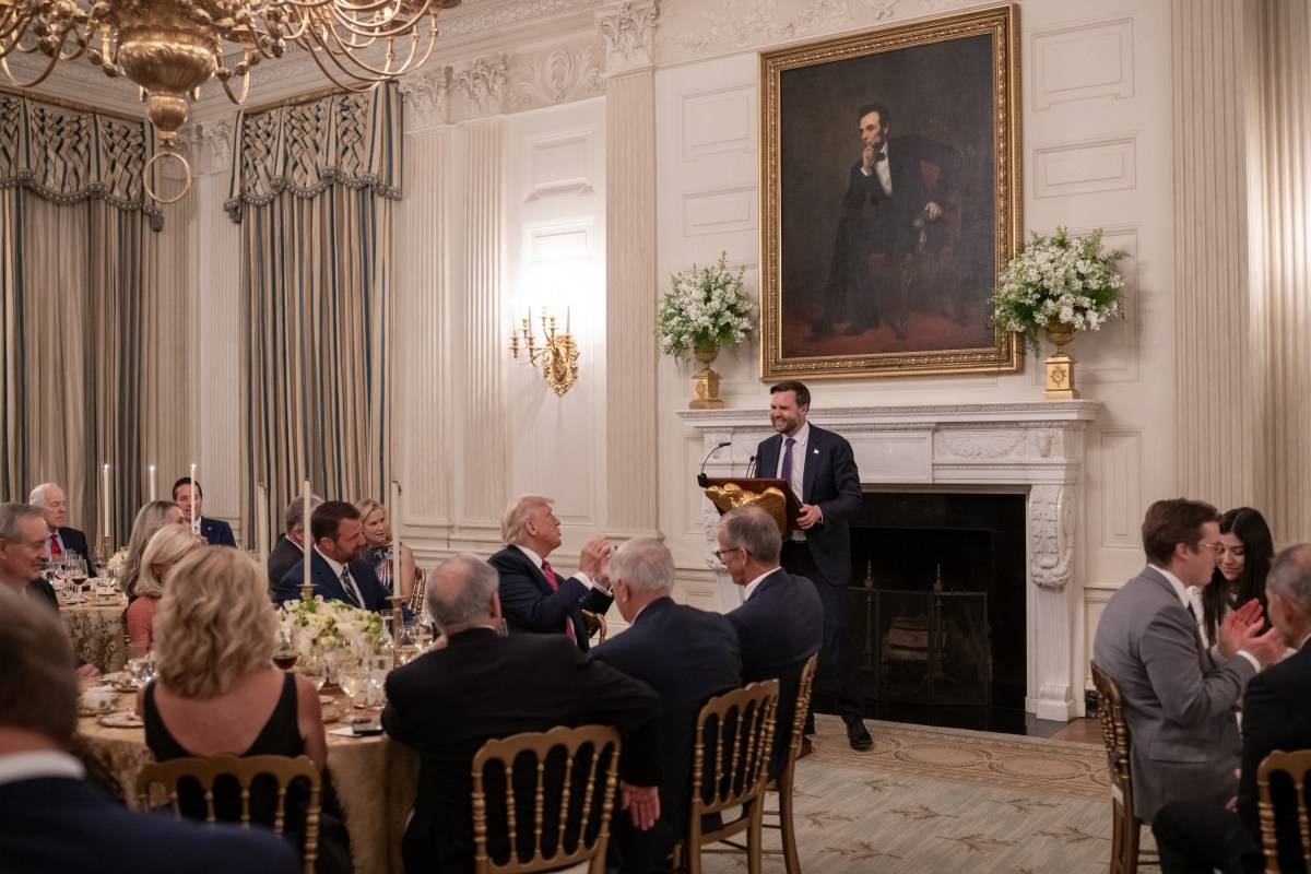 President Donald Trump hosts a dinner for GOP Senators, Friday, July 18, 2025, in the State Dining Room of the White House. (Official White House Photo by Molly Riley)