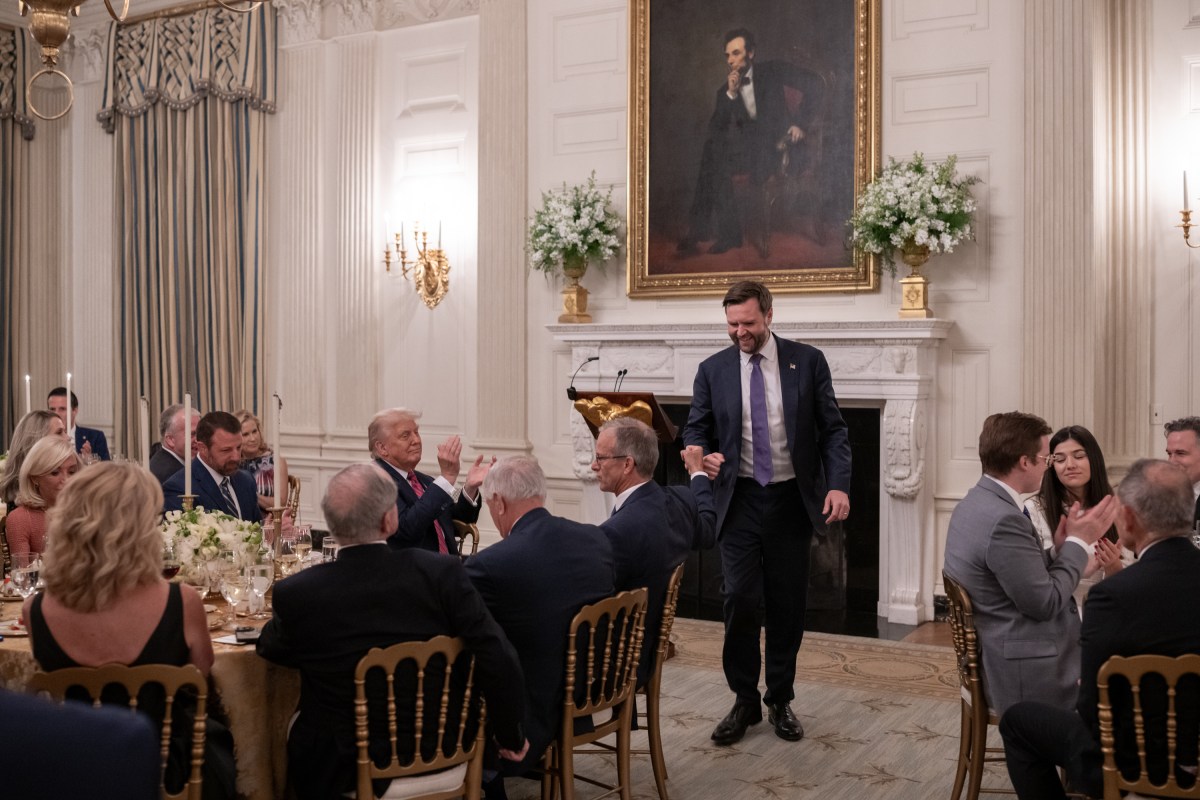 President Donald Trump hosts a dinner for GOP Senators, Friday, July 18, 2025, in the State Dining Room of the White House. (Official White House Photo by Molly Riley)