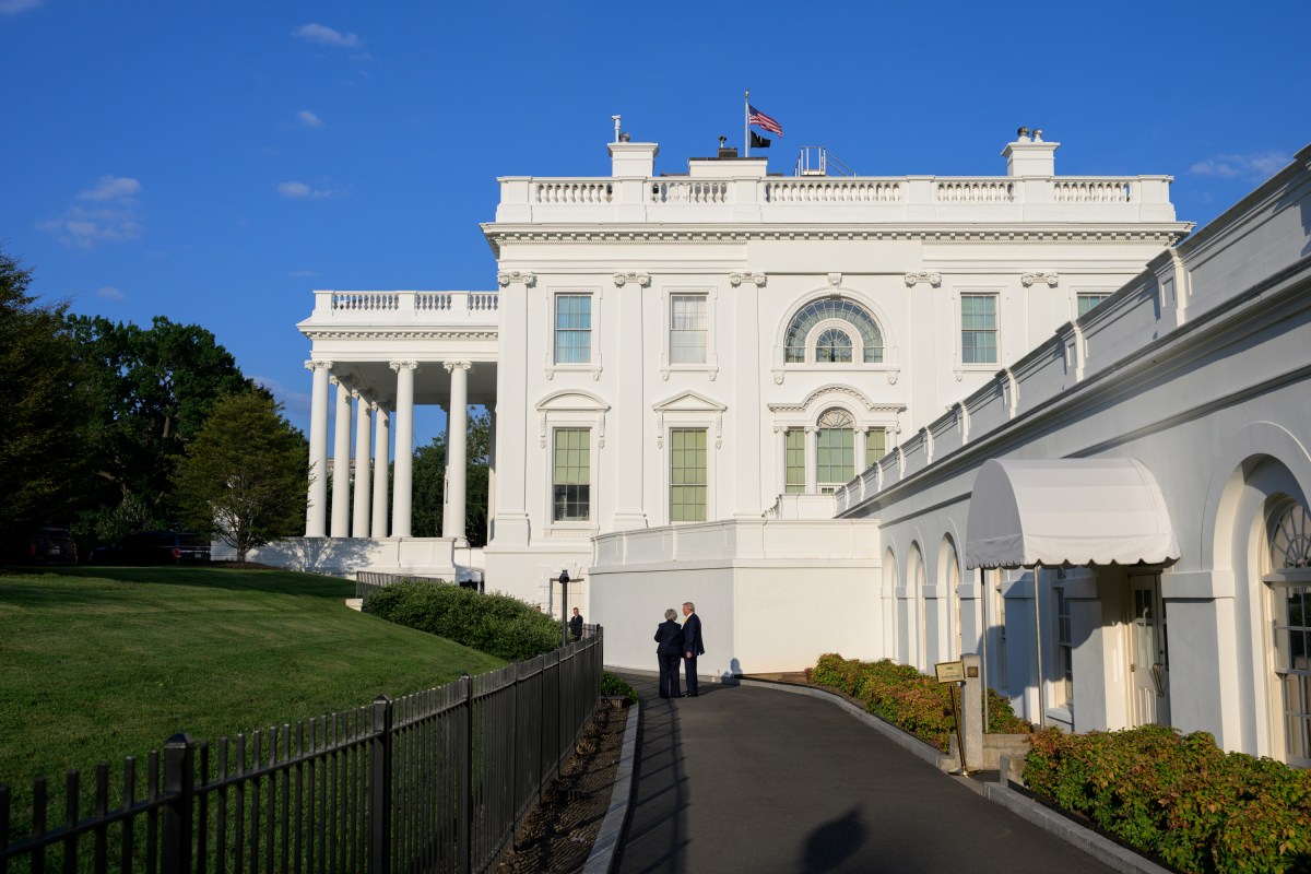 President Donald Trump walks with Chief of Staff Susie Wiles on the north side of the White House, Monday, July 21, 2025. (Official White House Photo by Joyce N. Boghosian)
