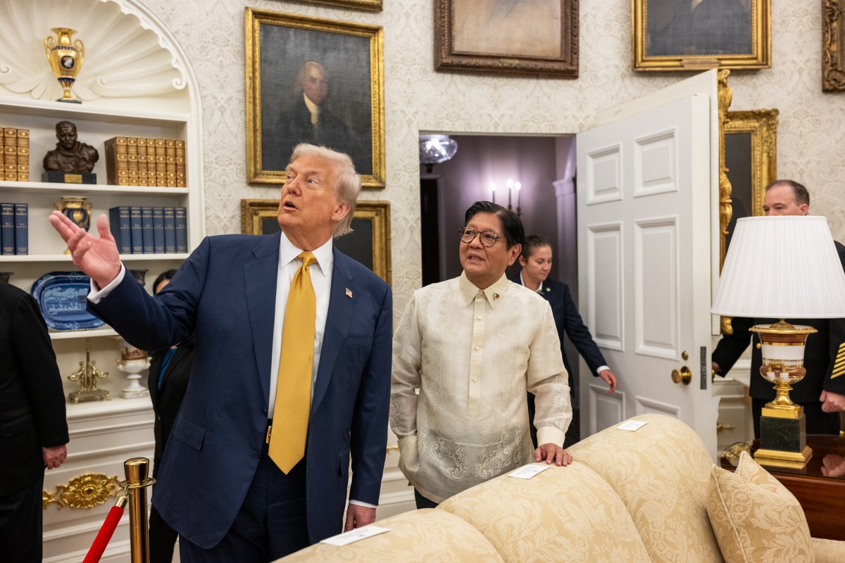 President Donald Trump and President Ferdinand Marcos Jr. of the Philippines participate in a bilateral meeting, Tuesday, July 22, 2025, in the Oval Office. (Official White House Photo by Daniel Torok)