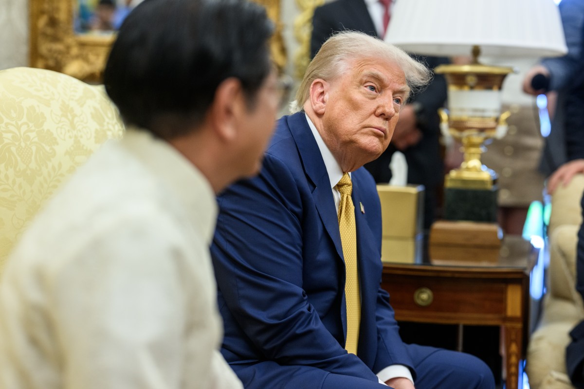 President Donald Trump and President Ferdinand Marcos Jr. of the Philippines participate in a bilateral meeting, Tuesday, July 22, 2025, in the Oval Office. (Official White House Photo by Daniel Torok)