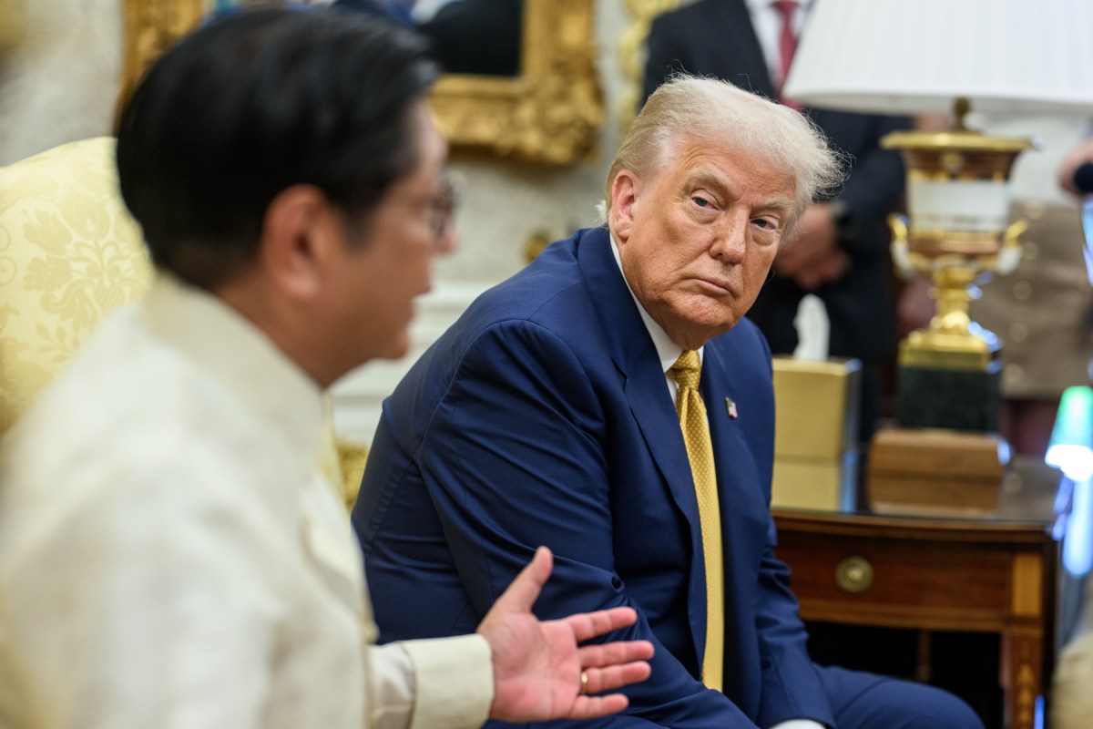 President Donald Trump and President Ferdinand Marcos Jr. of the Philippines participate in a bilateral meeting, Tuesday, July 22, 2025, in the Oval Office. (Official White House Photo by Daniel Torok)