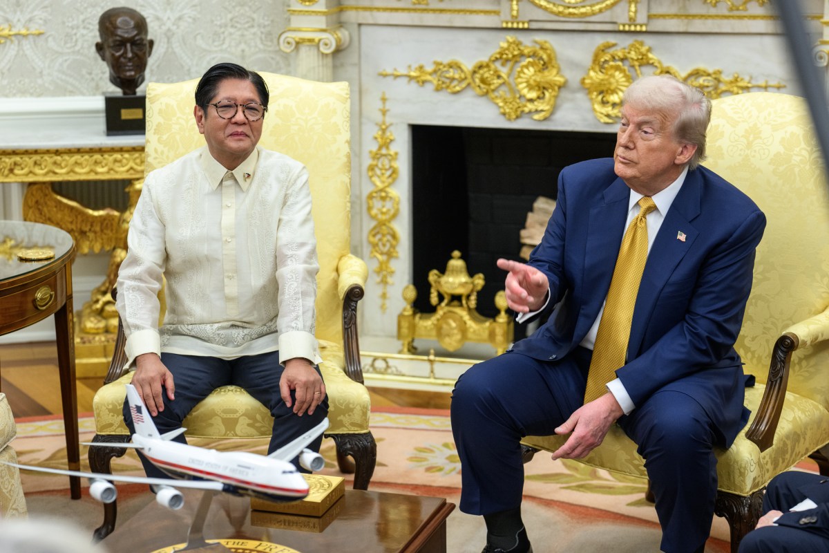 President Donald Trump and President Ferdinand Marcos Jr. of the Philippines participate in a bilateral meeting, Tuesday, July 22, 2025, in the Oval Office. (Official White House Photo by Daniel Torok)