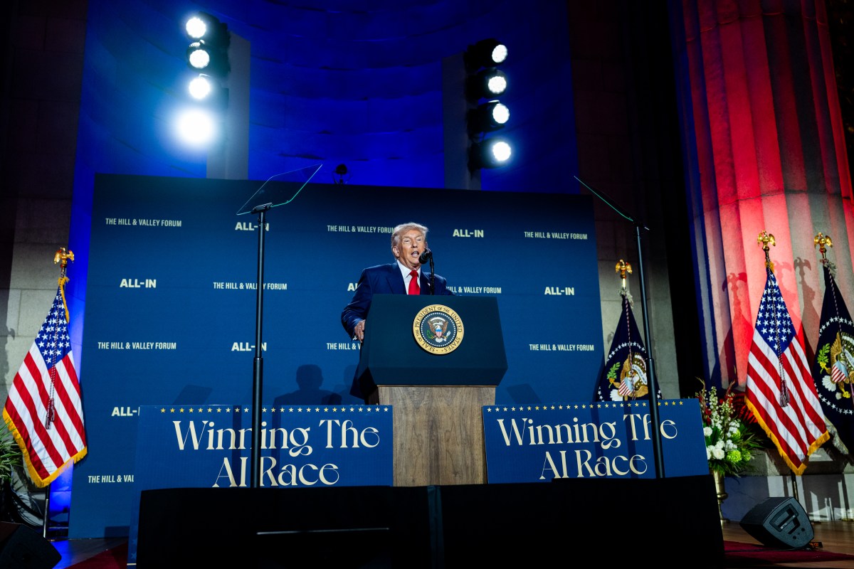 President Donald Trump delivers remarks at the White House AI Summit at Andrew W. Mellon Auditorium in Washington, D.C., Wednesday, July 23, 2025. (Official White House Photo by Joyce N. Boghosian)