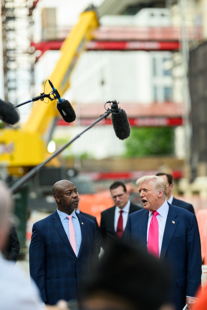 President Donald Trump speaks to members of the press after a tour of the Federal Reserve in Washington, D.C., Thursday, July 24, 2025. (Official White House Photo by Daniel Torok)