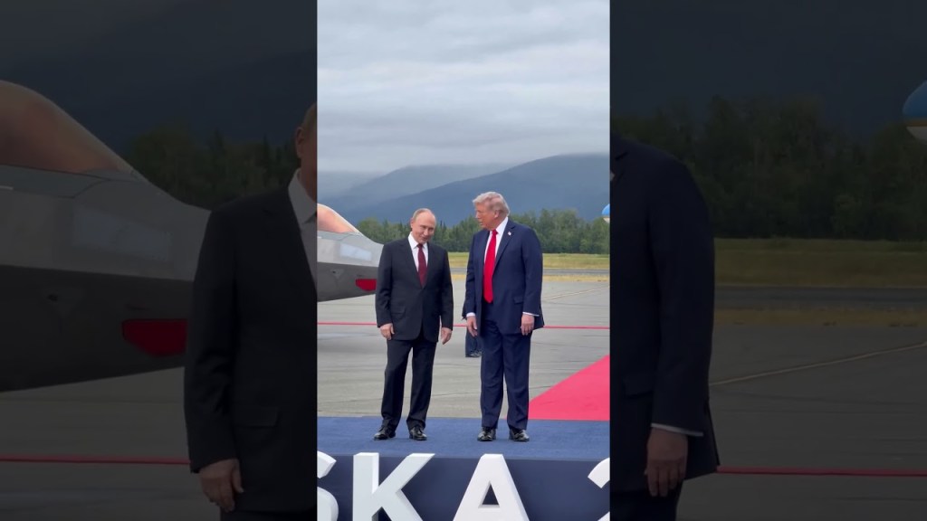 President Donald J. Trump greets Russian President Vladimir Putin at the historic summit