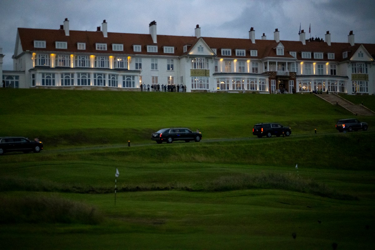 President Donald J. Trump arrives at the Trump Turnberry golf course in Turnberry, Scotland, Friday, July 25, 2025. (Official White House Photo by Daniel Torok)