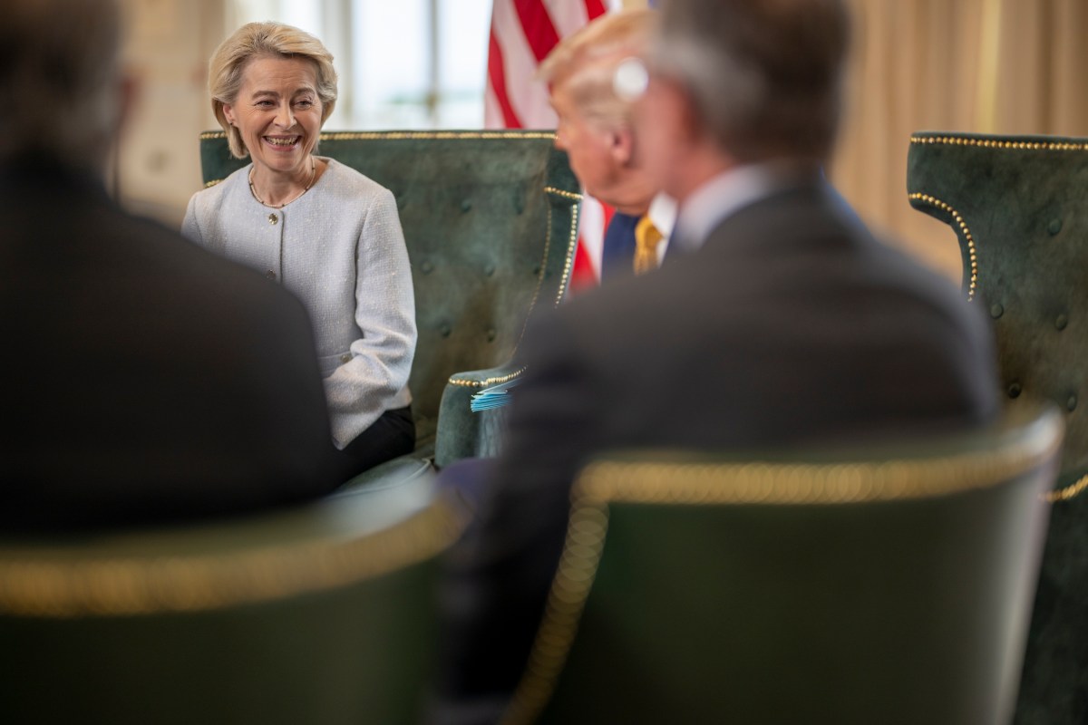 President Donald J. Trump participates in a Bilateral with the President of the European
Commission Ursula von der Leyen at the Trump Turnberry golf course in Turnberry, Scotland, Friday, July 27, 2025. (Official White House Photo by Daniel Torok)