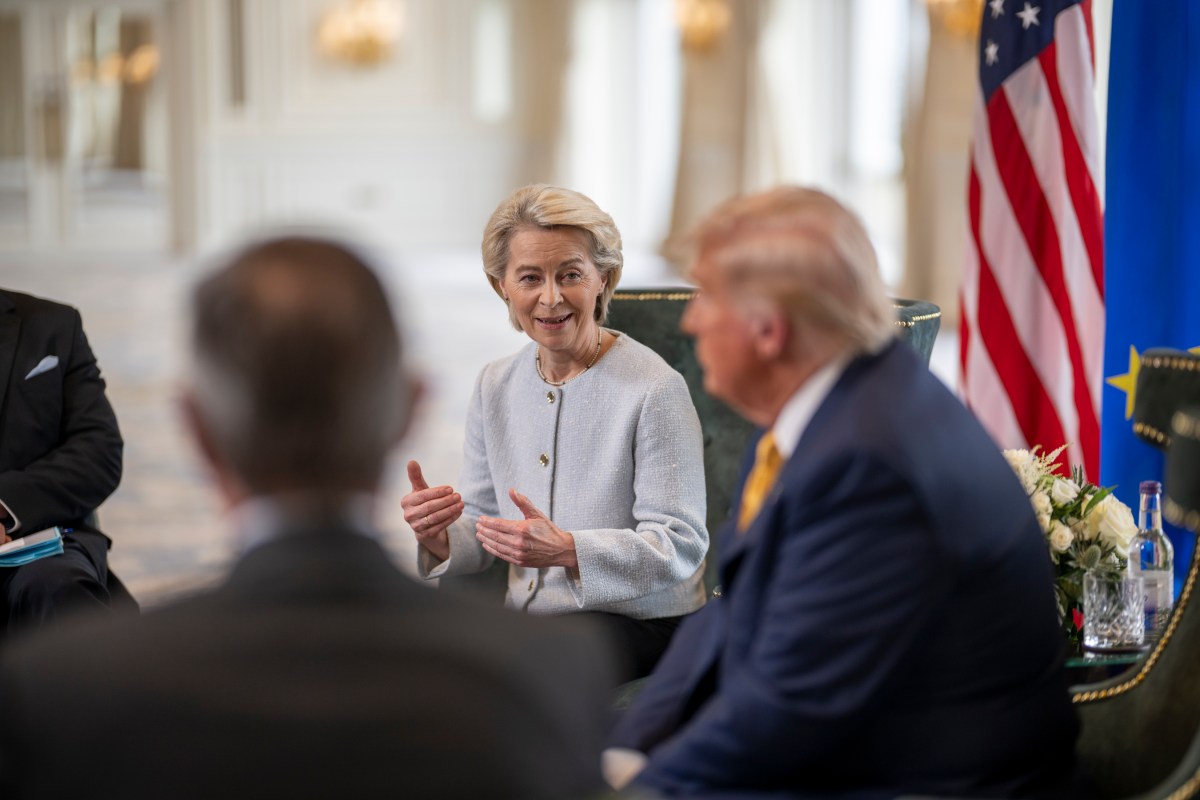 President Donald J. Trump participates in a Bilateral with the President of the European
Commission Ursula von der Leyen at the Trump Turnberry golf course in Turnberry, Scotland, Friday, July 27, 2025. (Official White House Photo by Daniel Torok)