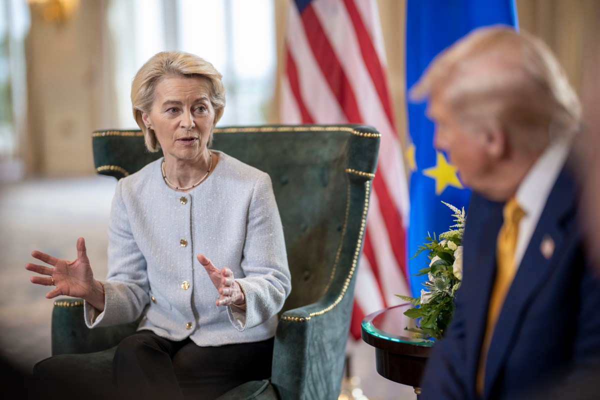 President Donald J. Trump participates in a Bilateral with the President of the European
Commission Ursula von der Leyen at the Trump Turnberry golf course in Turnberry, Scotland, Friday, July 27, 2025. (Official White House Photo by Daniel Torok)