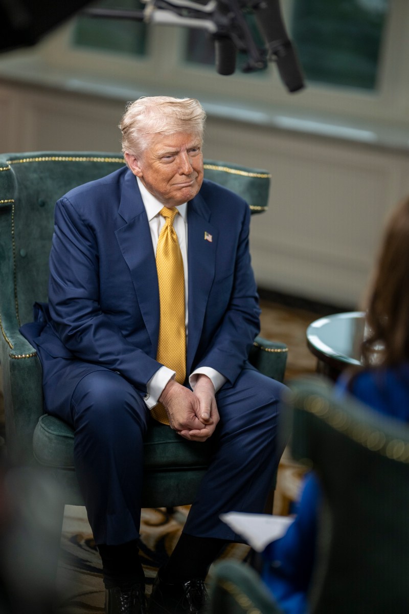 President Donald J. Trump participates in an Interview with Miranda Devine from the
New York Post at the Trump Turnberry golf course in Turnberry, Scotland, Friday, July 27, 2025. (Official White House Photo by Daniel Torok)