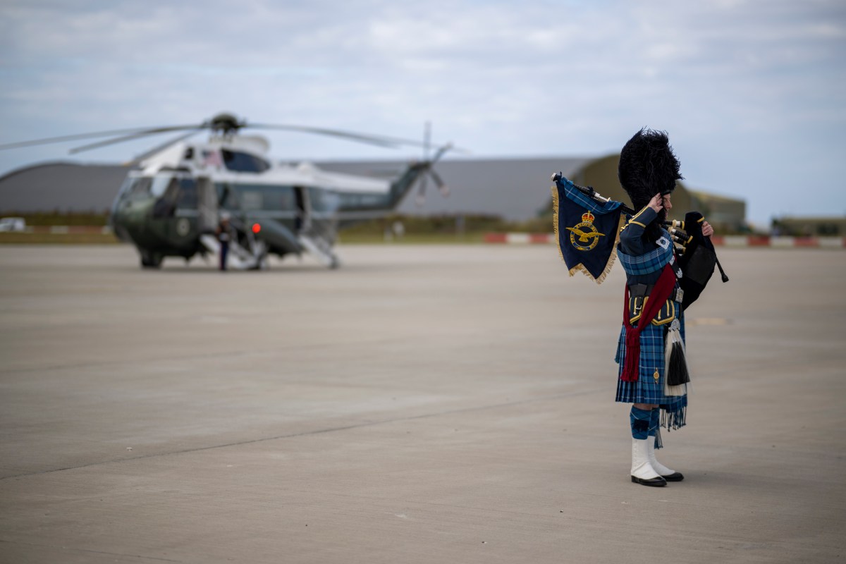 President Donald Trump and U.K. Prime Minister Keir Starmer board Marine One at Royal Air Force Lossiemouth, Scotland on Monday, July 28, 2025, en route Trump International Scotland in Aberdeen. (Official White House Photo by Daniel Torok)