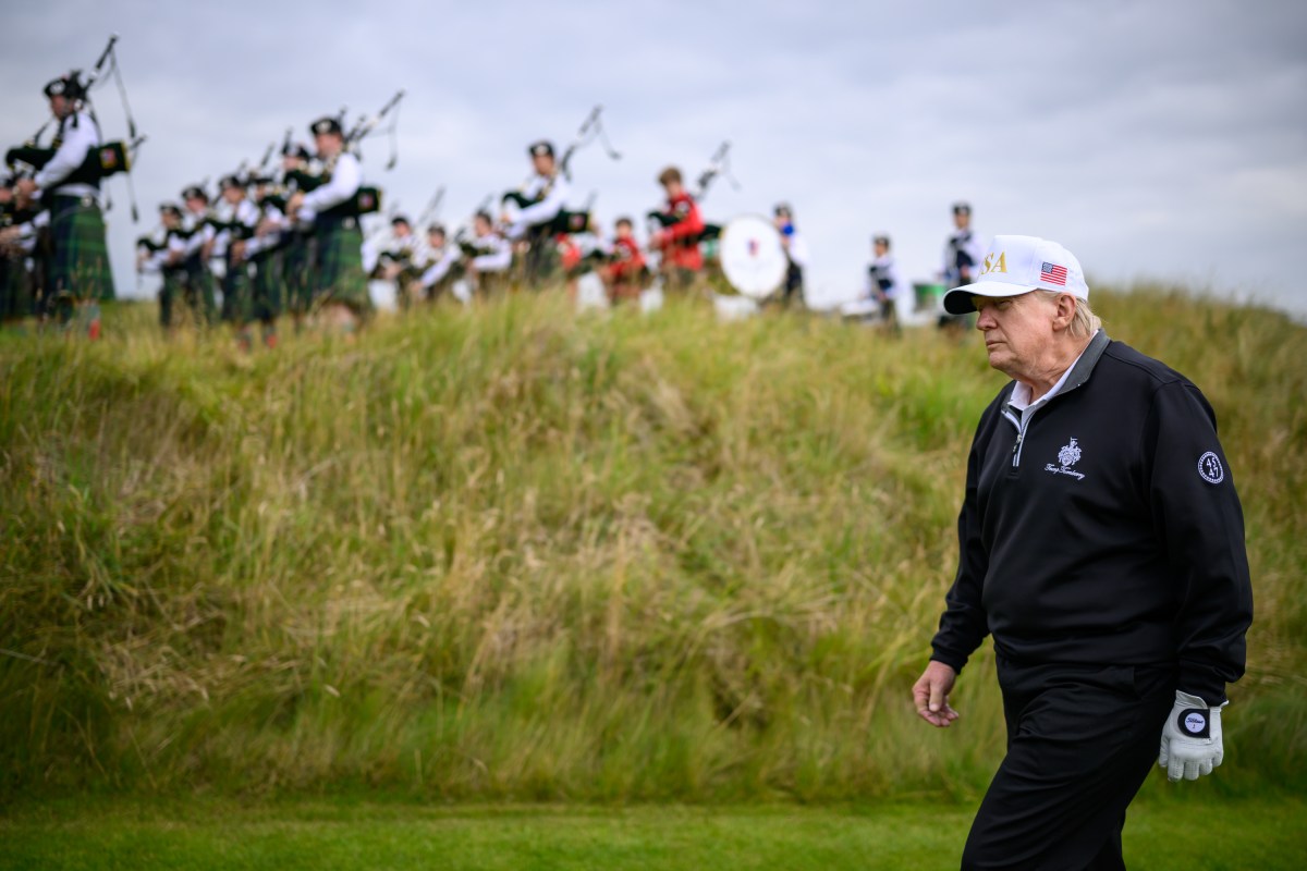 President Donald Trump participates in the grand opening ceremony of Trump International Golf Links Aberdeen, Tuesday, July 29, 2025, in Aberdeen, Scotland. (Official White House Photo by Daniel Torok)