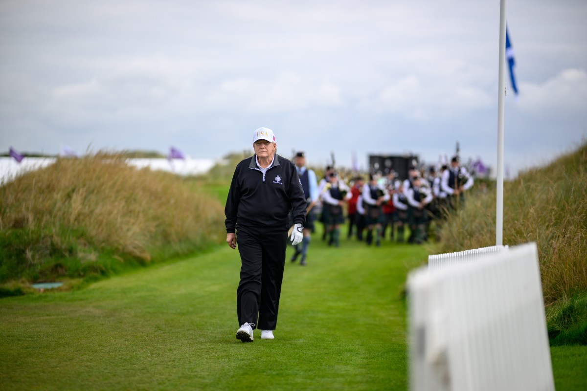 President Donald Trump participates in the grand opening ceremony of Trump International Golf Links Aberdeen, Tuesday, July 29, 2025, in Aberdeen, Scotland. (Official White House Photo by Daniel Torok)
