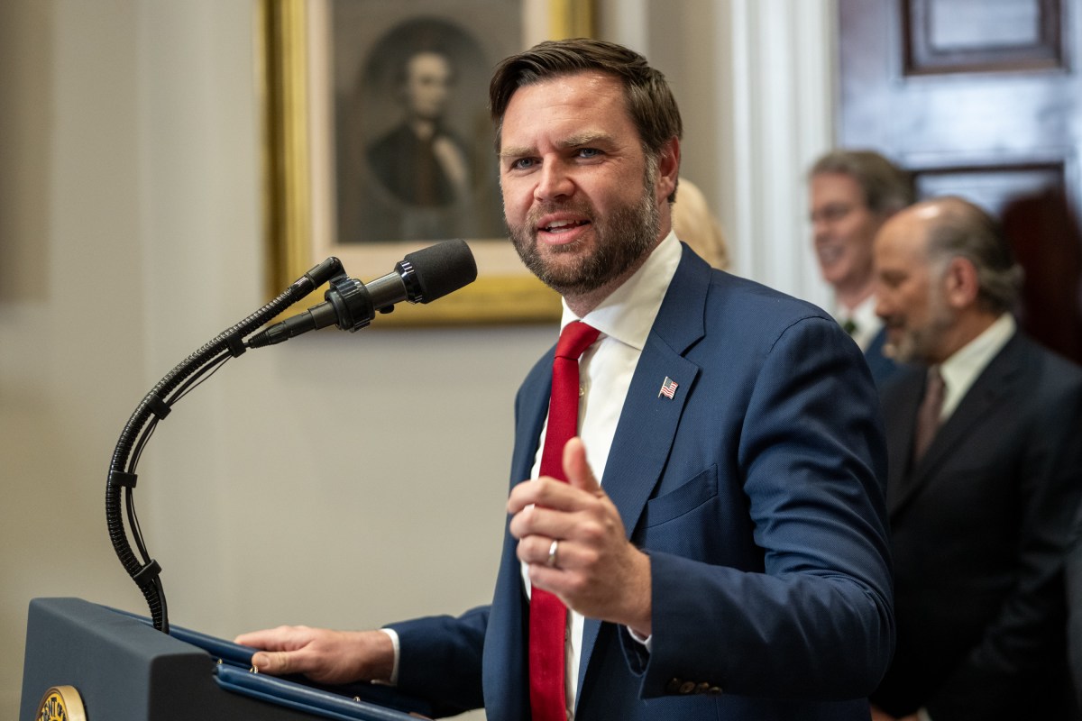 Vice President JD Vance gives remarks at a Sports Council announcement, Thursday, July 31, 2025, in the Roosevelt Room of the White House. (White House Intern Photo by Julian Casciano)
