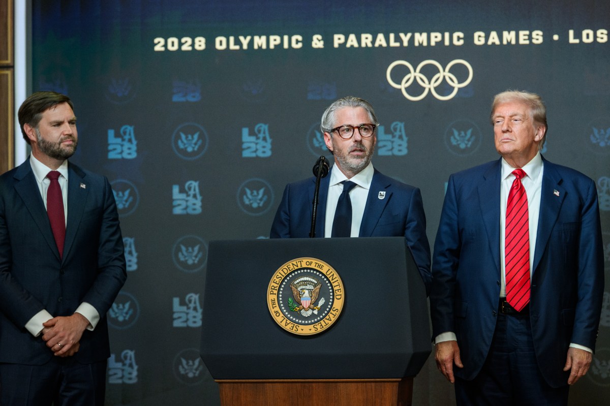 President Donald Trump delivers remarks before signing an executive order creating a task force for the 2028 Los Angeles Olympics, Tuesday, August 5, 2025, in the South Court Auditorium of the Eisenhower Executive Office Building at the White House. (Official White House Photo by Joyce N. Boghosian)