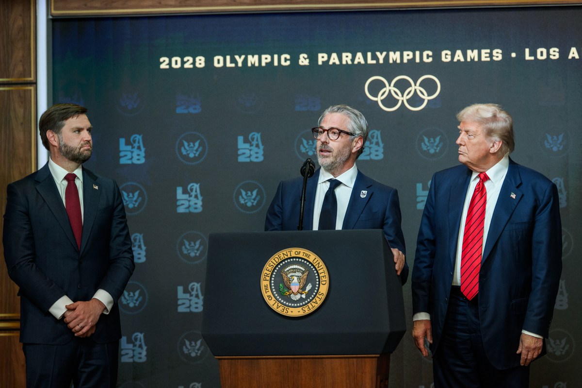 President Donald Trump delivers remarks before signing an executive order creating a task force for the 2028 Los Angeles Olympics, Tuesday, August 5, 2025, in the South Court Auditorium of the Eisenhower Executive Office Building at the White House. (Official White House Photo by Joyce N. Boghosian)