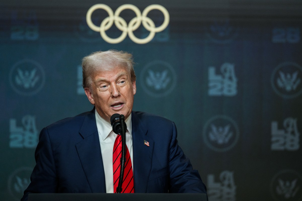 President Donald Trump delivers remarks before signing an executive order creating a task force for the 2028 Los Angeles Olympics, Tuesday, August 5, 2025, in the South Court Auditorium of the Eisenhower Executive Office Building at the White House. (Official White House Photo by Joyce N. Boghosian)