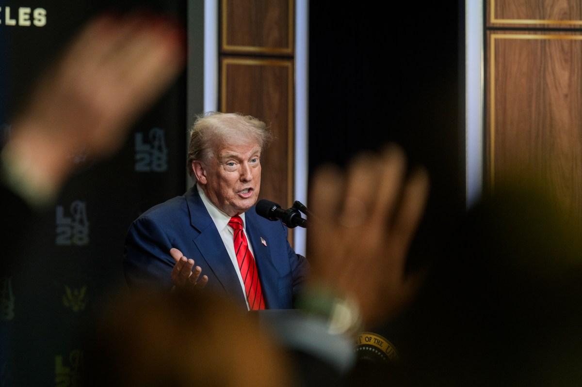 President Donald Trump delivers remarks before signing an executive order creating a task force for the 2028 Los Angeles Olympics, Tuesday, August 5, 2025, in the South Court Auditorium of the Eisenhower Executive Office Building at the White House. (Official White House Photo by Joyce N. Boghosian)